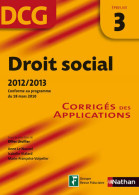 Droit Social épreuve 3 DCG (2012) De Collectif - Management