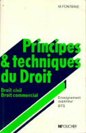 Principes Et Techniques Du Droit Tome I : Principes Et Techniques Du Droit (1989) De Michelle - 18+ Years Old