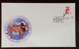 Thailand Stamp FDC 2021 Zodiac Year Of The Ox - Thailand