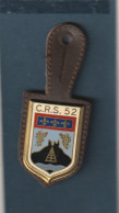 *** MILITARIA ***   Médaille Avec Baudrier Cuir CRS 52. Compagnie Républicaine De Sécurité 52 -- Fond Guillocché Drago - Frankrijk