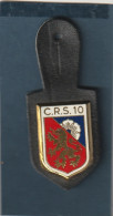 *** MILITARIA ***   Médaille Avec Baudrier Cuir CRS 10. Compagnie Républicaine De Sécurité 10 Drago Guilloché Marne La V - Frankrijk