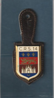 *** MILITARIA ***   Médaille Avec Baudrier Cuir CRS 14. Compagnie Républicaine De Sécurité 14 Drago Guilloché Creux  - Frankrijk