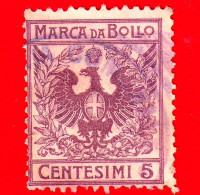 ITALIA - Regno - 1905 - Marca Da Bollo - Aquila E Ornamenti - 5 - Fiscaux