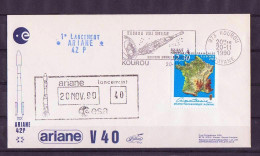 Espace 1990 11 21 - ESA - Ariane V40 - Officielle - Kourou - Europe