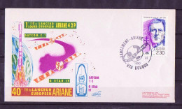 Espace 1990 11 21 - ESA - Ariane V40 - Composite Noire - Europe