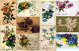 LOT DE 10 CPA " FLEURS " (2261)_CP621 - 5 - 99 Postcards