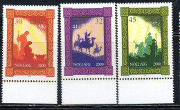 EIRE IRELAND IRLANDA 2000 CHRISTMAS ANNUNCIATION NOLLAIG NATALE NOEL WEIHNACHTEN NAVIDAD  SET OF 3 SERIE MNH - Ungebraucht