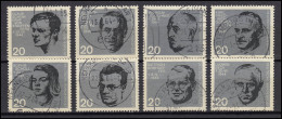 431-438 Einzelmarken Aus Block 3 Attentat 20. Juli - Satz Mit (fast) Vollstempel - Used Stamps