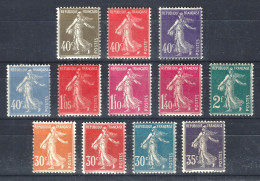 LOT DE TIMBRES DE FRANCE - SEMEUSES À FOND PLEIN - MH * - Neufs