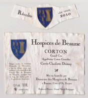 Etiquette Et Millésime HOSPICES DE BEAUNE " CORTON 150° VENTE 2010 - Cuvée Charlotte Dumay" (2875)_ev495 - Bourgogne