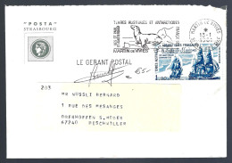 LETTRE DE MARTIN DE VIVIES - TAAF - LE GÉRANT POSTAL - PHOQUE -VOILIERS - - Covers & Documents