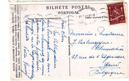 Portugal - Carte Postale De 1946 - Oblit Lisboa - Exp Vers Gand - Vue Hôtel Francfort - Tram - - Briefe U. Dokumente
