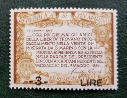 San Marino 1947  - Roosevelt - Ongebruikt