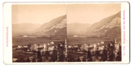 Stereo-Fotografie Alois Beer, Klagenfurt, Ansicht Teufenbach / Steiermark, Ortsansicht Mit Murthal-Panorama  - Photos Stéréoscopiques