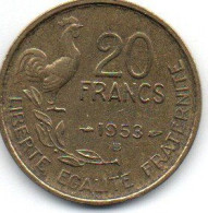 20 Francs 1953B - 10 Francs