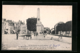 CPA St. Romain-de-Colbosc, Le Monument Patriotique Et La Place Du Havre  - Saint Romain De Colbosc