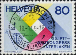 Suisse Poste Obl Yv:1232 Mi:1303 IPTT Weltkongress Interlaken Zurich 10-1-09 (Dents Courtes) - Used Stamps