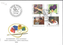 Suisse Poste Obl Yv:1246/1249 Pro Patria Tableaux Giacometti Amiet Buri Vallotton Bern 27-5-86 Fdc - FDC