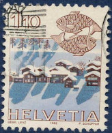 Suisse Poste Obl Yv:1157 Mi:1228 (Signes Du Zodiaque Poisson Et Nax Sion) (cachet Rond) - Used Stamps