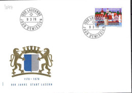 Suisse Poste Obl Yv:1047 Mi:1117 800 Jahre Stadt Luzern Lausanne 9-3-78 Fdc - FDC