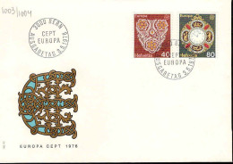 Suisse Poste Obl Yv:1003/1004 Europa Cept Œuvres Artisanales Bern 3-5-1976 Fdc - FDC