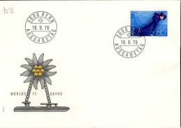 Suisse Poste Obl Yv:1012 Mi:1082 Weltmeisterschaft Davos Patinage De Vitesse Bern 28-5-76 Fdc - FDC