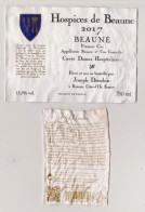 Etiquette Et Contre étiquette HOSPICES DE BEAUNE " BEAUNE 1er Cru 2017 - Cuvée Dames Hospitalières " (1920)_ev714 - Bourgogne