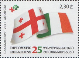 Georgia 2022 Mi# 25 Years Of Diplomatic Relations Between Georgia And Ireland * * - Georgië