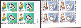 2003-Tunisie/Y&T1504-1505- Produits En Argent : Mechmoum De Fell, Khlel- Série Complète -bloc 4 Coin Daté 8V/ MNH***** - Tunisia