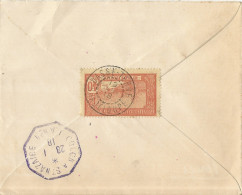 GUADELOUPE - 40 CENT. (Yv. #65 ALONE) FRANKING ON REGISTRED COVER FROM BASSE-TERRE TO PARIS - FRENCH SEA POST - 1918 - Cartas & Documentos