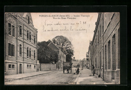 CPA Forges-les-Eaux, Rue Des Eaux Minérales, Vue De La Rue  - Forges Les Eaux