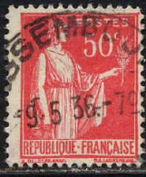 France Poste Obl Yv: 283 Mi:276 Type Paix De Laurens (TB Cachet à Date) Wissembourg 9-6-36 - Used Stamps