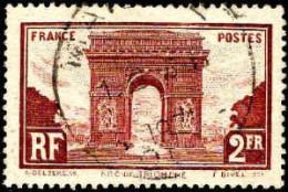 France Poste Obl Yv: 258 Mi:263 Arc De Triomphe (Beau Cachet Rond) Dents Un Peu Courtes - Used Stamps