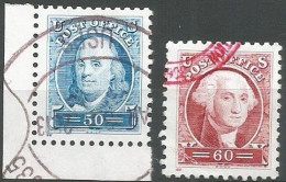 USA 1997 Pacific 97 - Franklin C.50 Washington C.60 SC.#3139/40 - Cpl 2v Set VFU From S/Sheets - Blocks & Kleinbögen