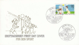 Allemagne Deutschland Berlin 626 Fdc Pour Le Sport, Volley-ball, Athlétisme 1982 - Volleybal