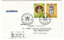 Vatican - Lettre Recom De 1971 - Oblit Poste Citta Del Vaticano - Exp Vers Kirchheim - - Covers & Documents