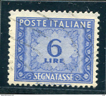 Segnatasse Lire 6 Filigrana Solo Lettere - Varietà E Curiosità