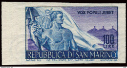 Lavoro Lire 100 Varietà Non Dentellato - Unused Stamps