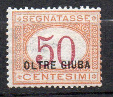 Oltre Giuba 1925  Segnatasse N. 6 Nuovo MLH* Sassone 70 Euro; - Oltre Giuba