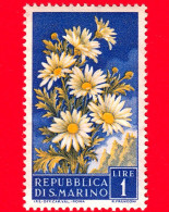 Nuovo - MNH - SAN MARINO - 1957 - Fiori - 2ª Emissione - Margherite - 1 - Unused Stamps