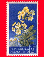 Nuovo - MNH - SAN MARINO - 1957 - Fiori - 2ª Emissione - Primule - 2 - Nuevos