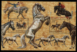 Slowakei 2005 - Mi.Nr. Block 24 - Postfrisch MNH - Tiere Animals Pferde Horses - Caballos