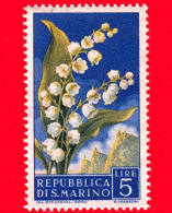 Nuovo - MNH - SAN MARINO - 1957 - Fiori - 2ª Emissione - Mughetti - 5 - Ongebruikt