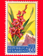 Nuovo - MNH - SAN MARINO - 1957 - Fiori - 2ª Emissione - Gladioli - 60 - Neufs