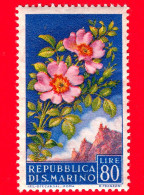 Nuovo - MNH - SAN MARINO - 1957 - Fiori - 2ª Emissione - Rose - 80 - Ongebruikt