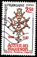 France Poste Obl Yv:2380 Mi:2512 Accueil Des Huguenots (Lign.Ondulées) - Usados