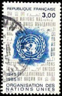 France Poste Obl Yv:2374 Mi:2507 40.Anniversaire De L'ONU (Beau Cachet Rond) - Usados