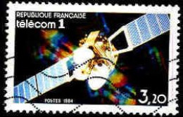 France Poste Obl Yv:2333 Mi:2459 Satellite Telecom 1 (Lign.Ondulées) - Usados