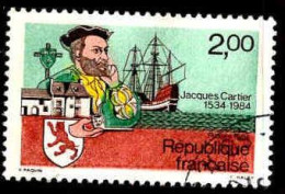 France Poste Obl Yv:2307 Mi:2439 Jacques Cartier Marin (TB Cachet Rond) - Usados