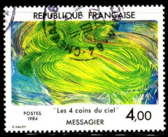 France Poste Obl Yv:2300 Mi:2433 Jean Messagier Les 4 Coins Du Ciel (Beau Cachet Rond) - Gebraucht